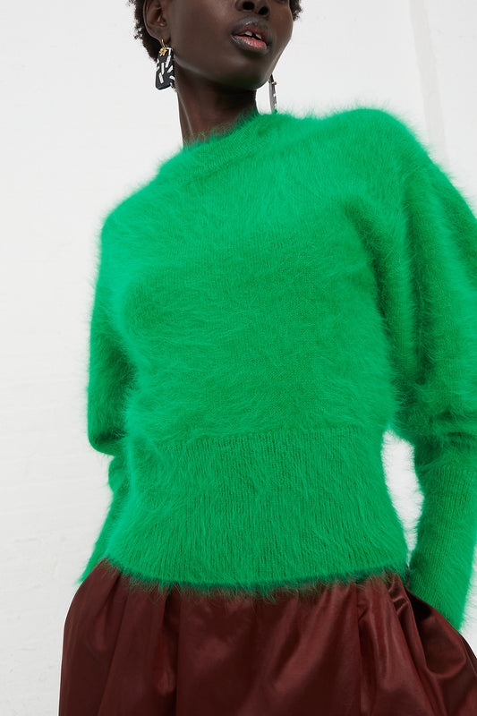 Emira Crew Neck Sweater in Emerald