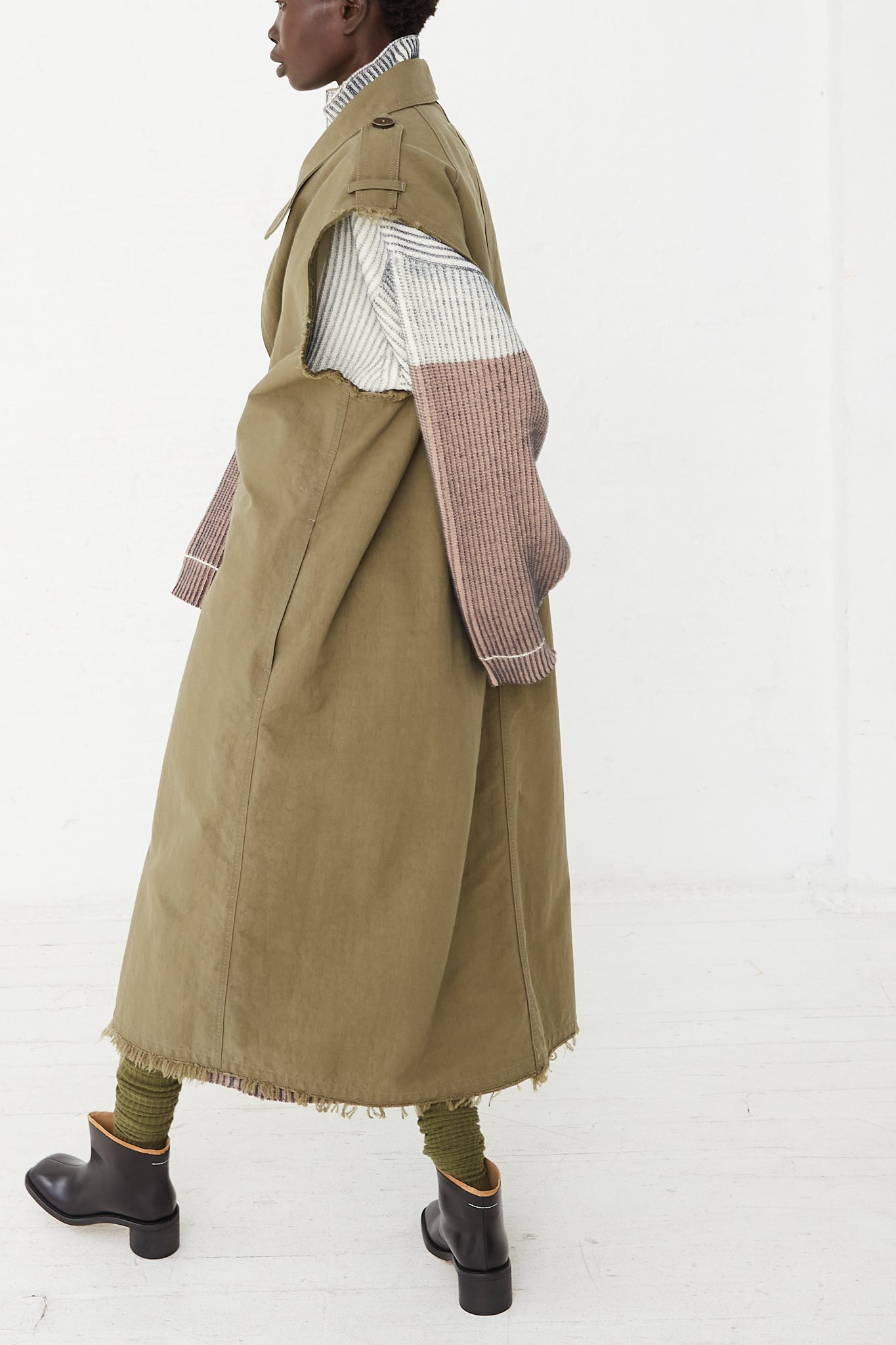 Oversized Gilet Faded Canvas