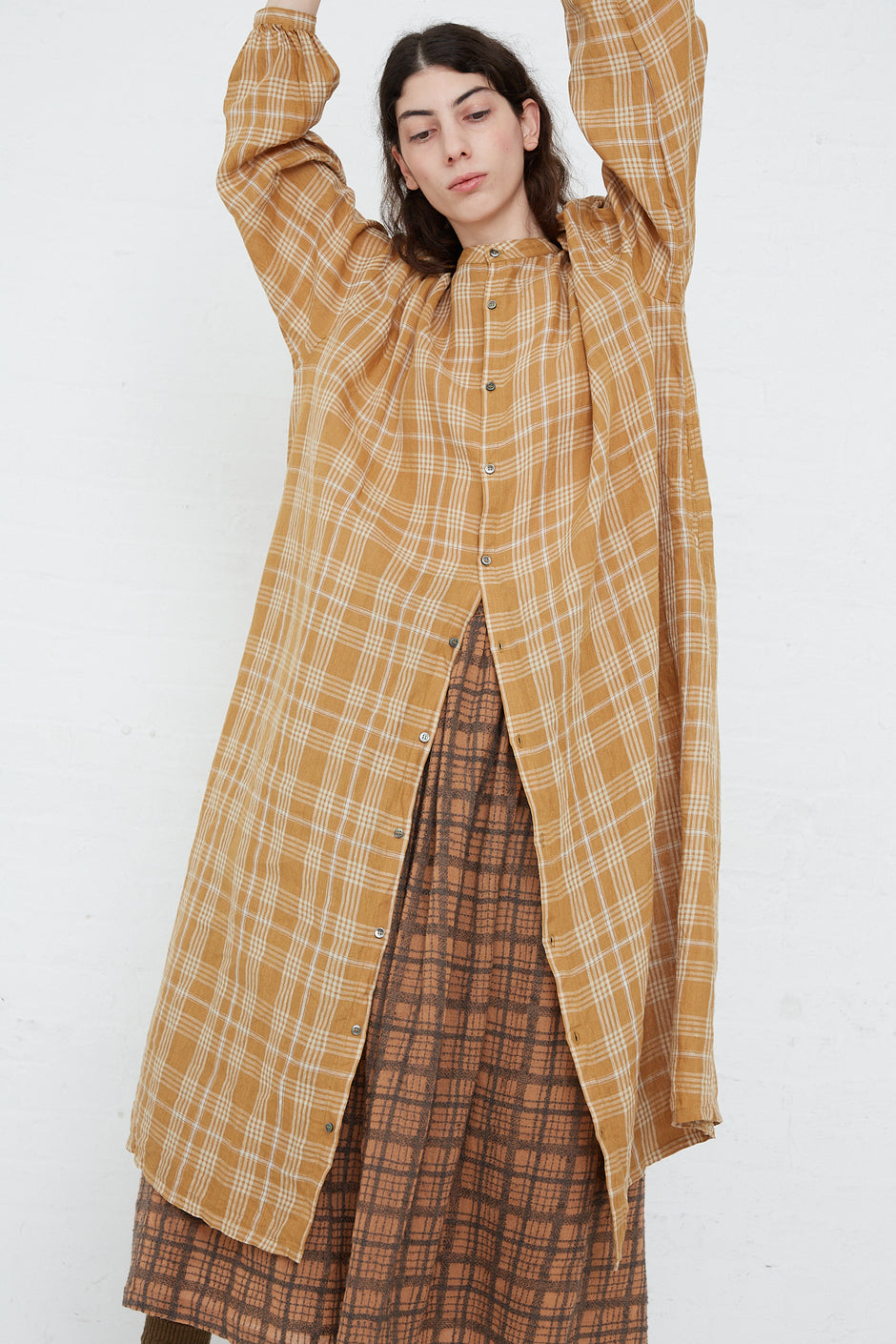 Ichi Antiquités Oumisarashi Shirt Dress in White