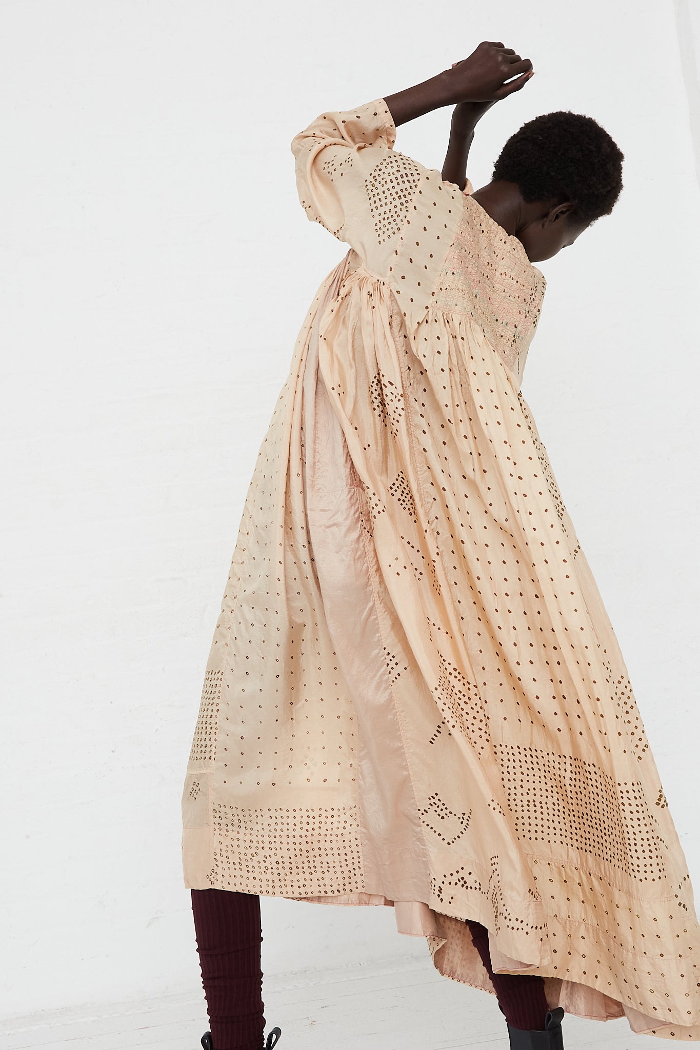 Long Sleeve Silk Dress by Injiri for Oroboro Back