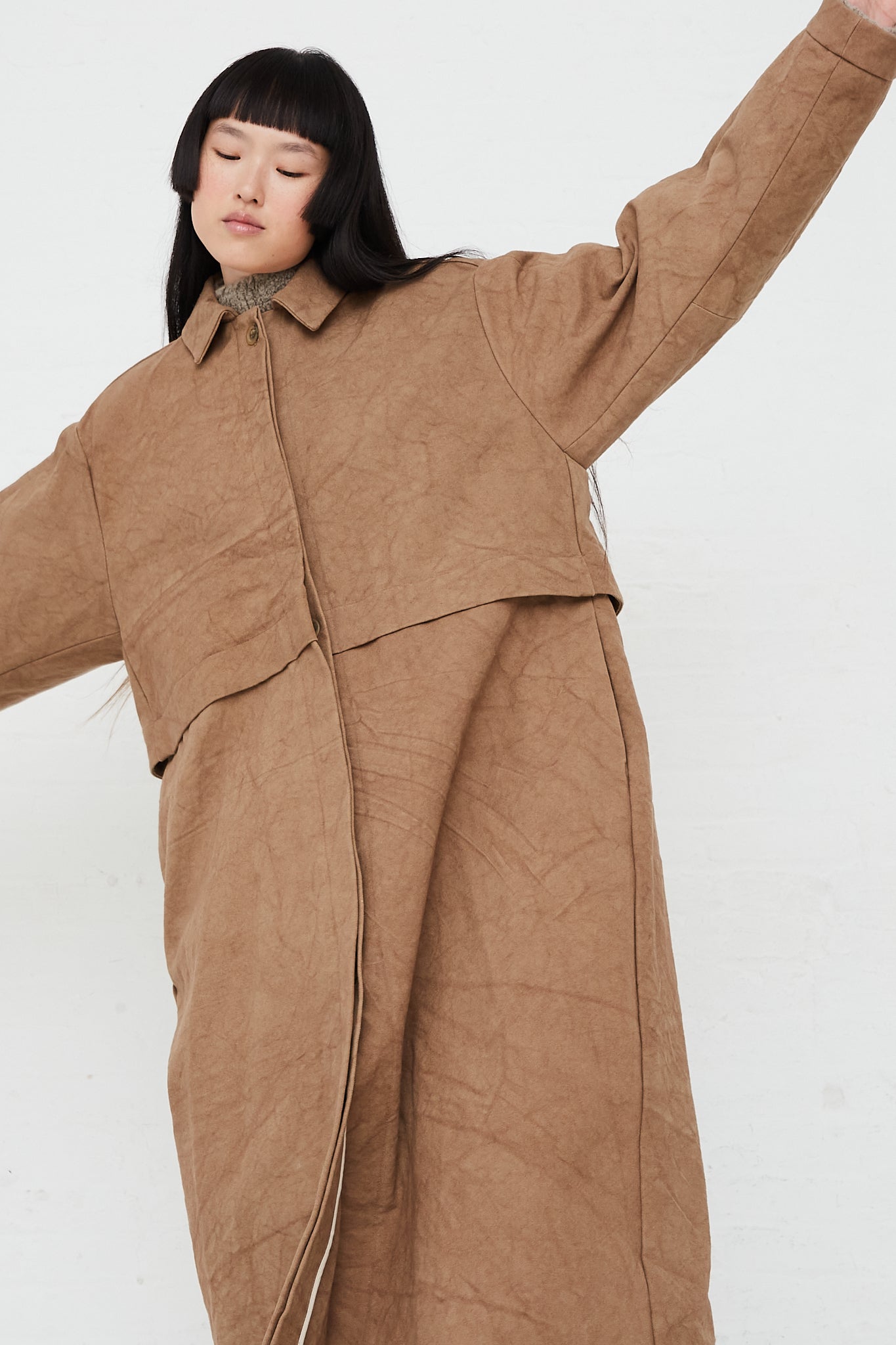 Oversized Canvas Trench by Lauren Manoogian for Oroboro Front