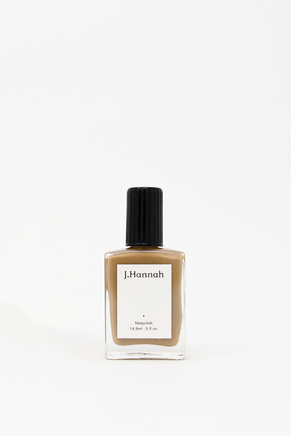 J Hannah Nail Polish in Dune (Brown/Earth Tone). Image of single nail polish against a wide background.