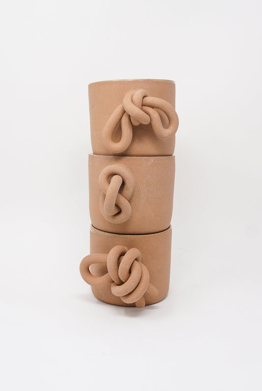 Lost Quarry - Single Knot Mug in Terracotta group stacked view