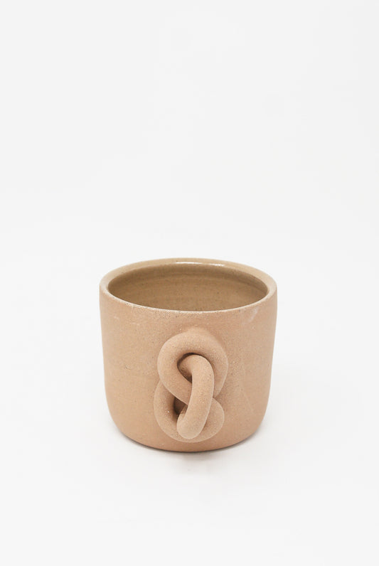 Lost Quarry - Single Knot Mug in Terracotta handle view