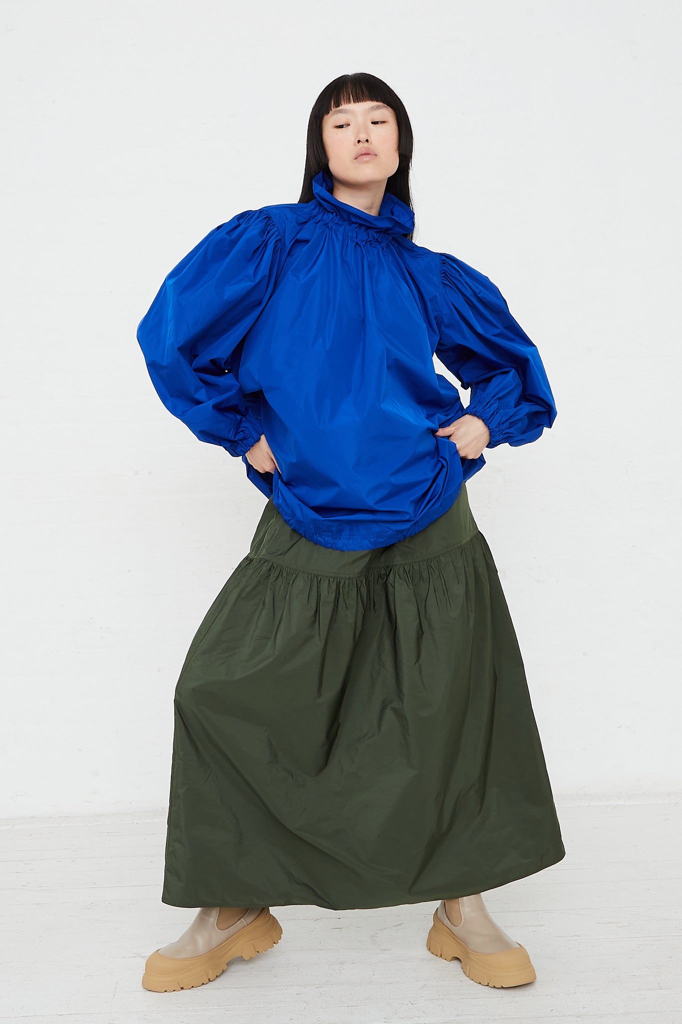 SOFIE D'HOORE - Maxi Sling Skirt in Moss | Oroboro Store