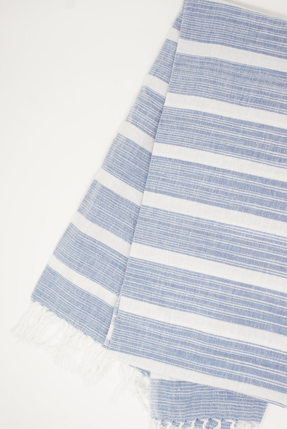Auntie Oti Towel in Blue/White Stripe detail