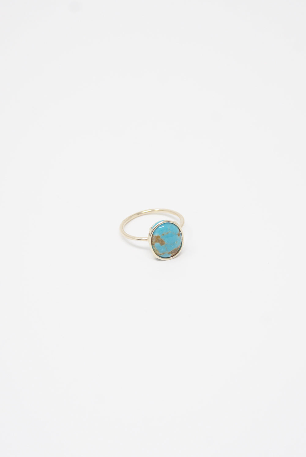 Mary MacGill - 14K Floating Ring in Turquoise size 7.25