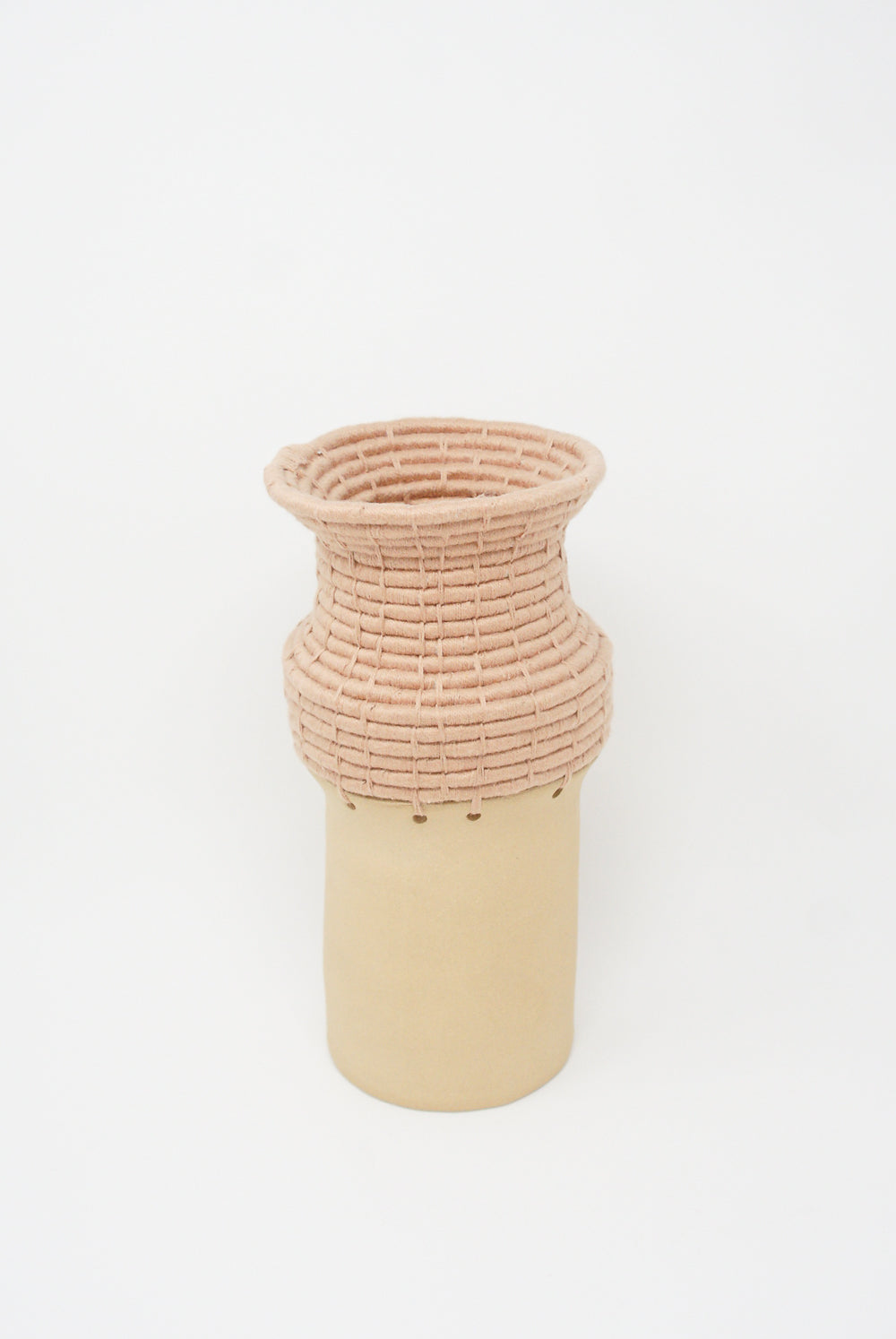 Karen Tinney Vase #731 in Natural/Blush front view