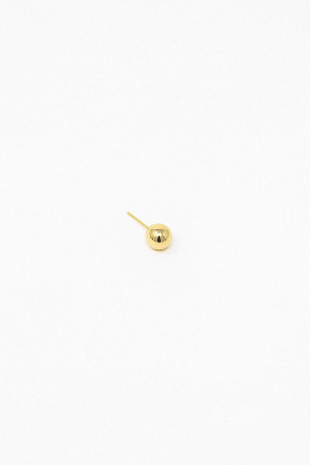 Kathleen Whitaker Small 14k Yellow Gold Sphere Stud 6mm