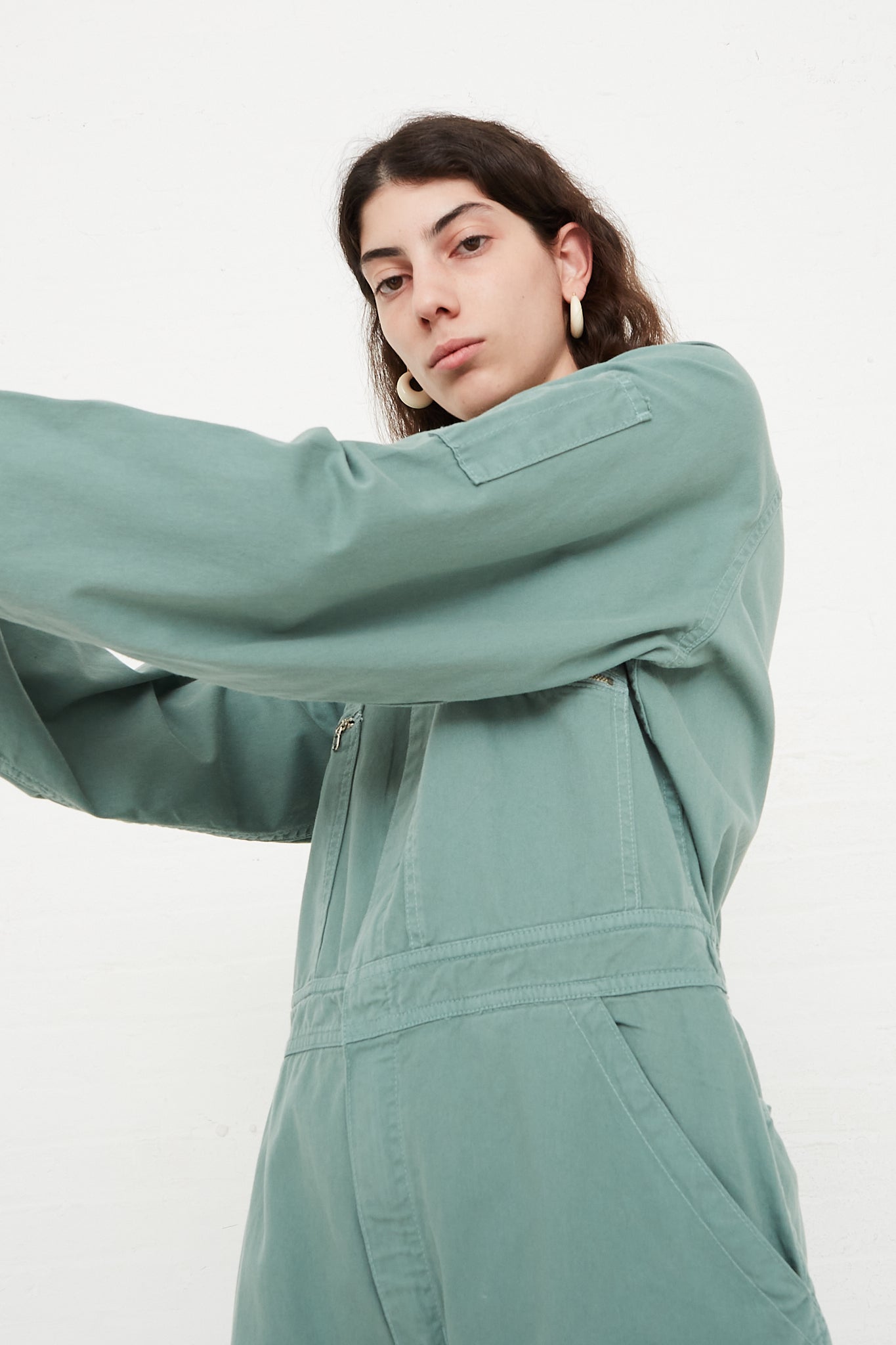 Rachel Comey Bley Jumpsuit in Sage pocket detail