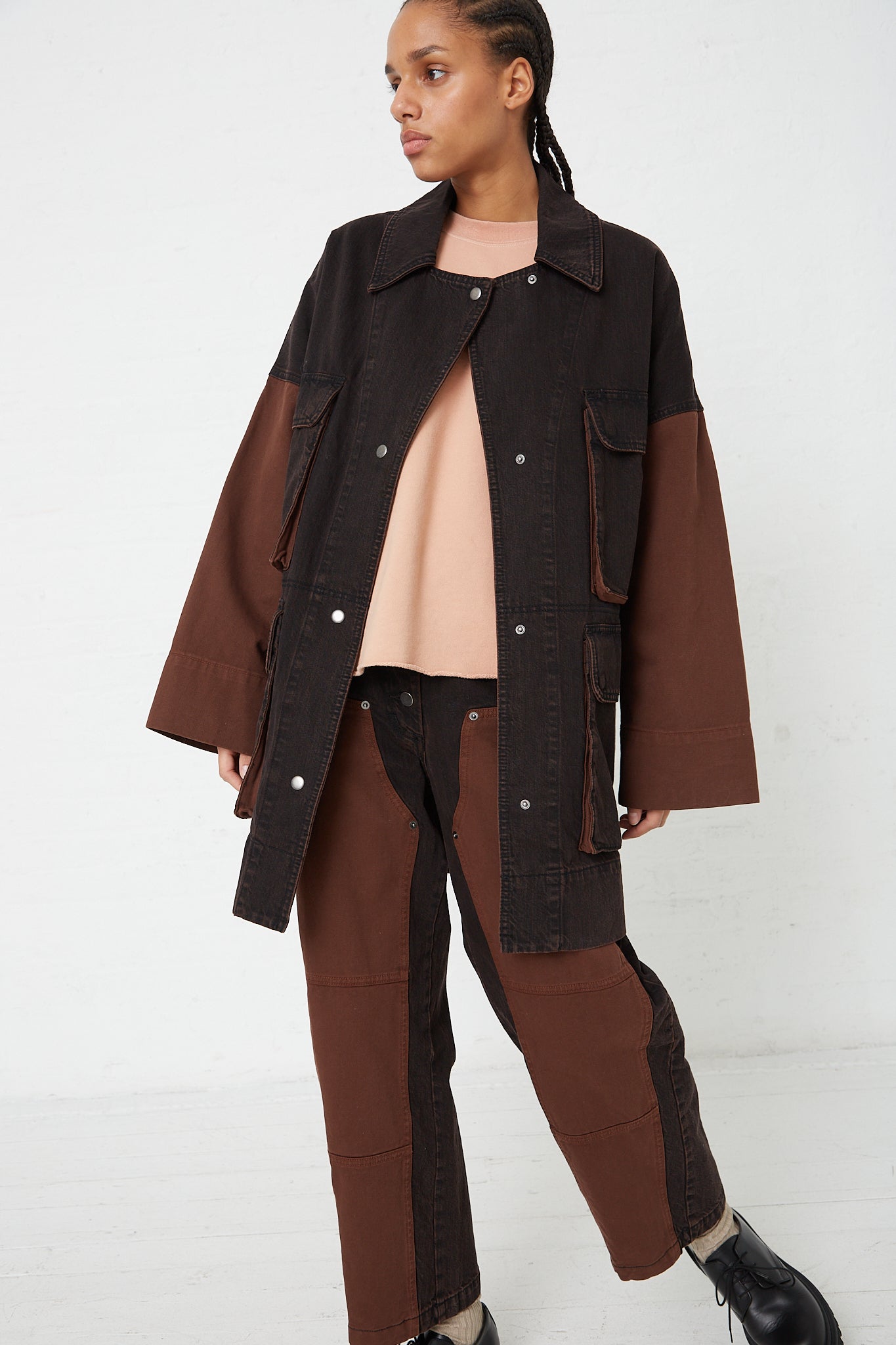 Rachel Comey Denim Celeiro Jacket in Chestnut Oroboro