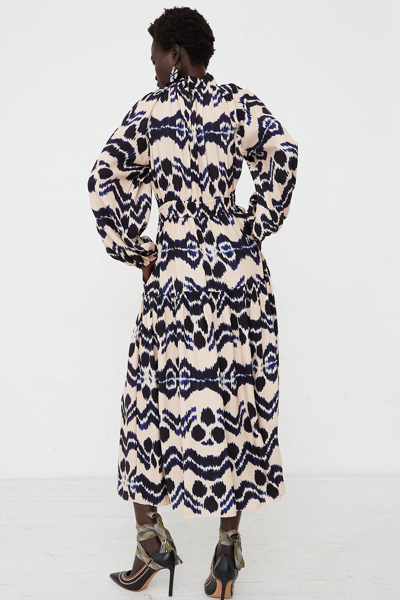 Annalisa Satin Dress in Nimbus by Ulla Johnson for Oroboro Back