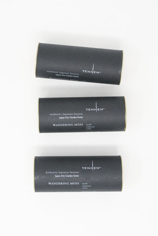 Tennen Tube of 100 Short Stick Incense in Wandering Moss group view