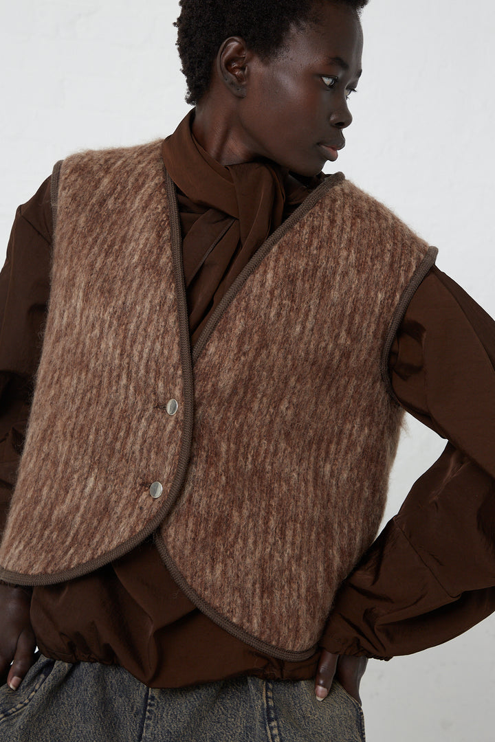 Gilet Long Orange VERONIQUE LEROY - Taille 38 - Style élégant Et Fluide