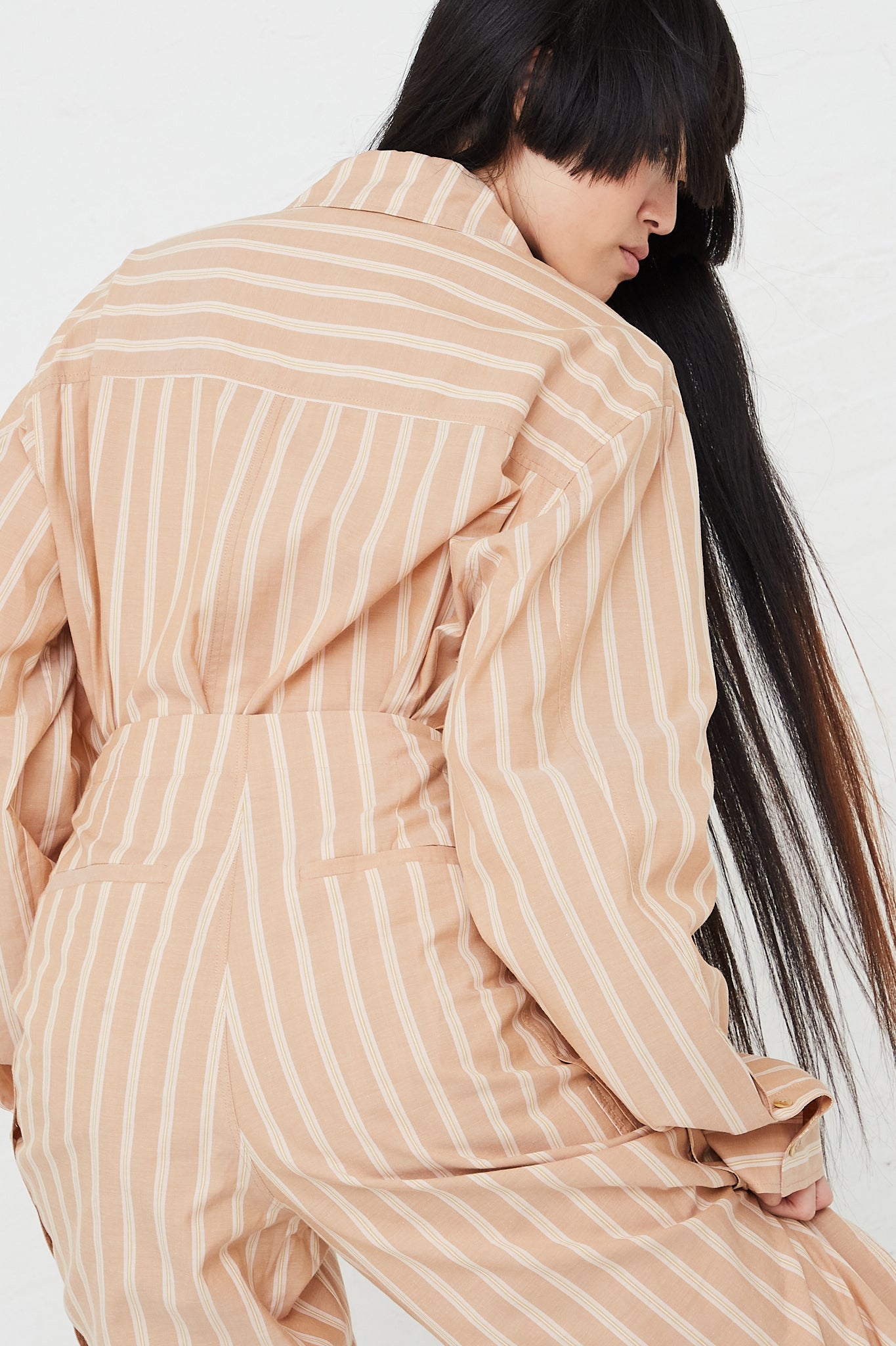 REJINA PYO - Vietta Trouser in Pink Stripe | Oroboro Store