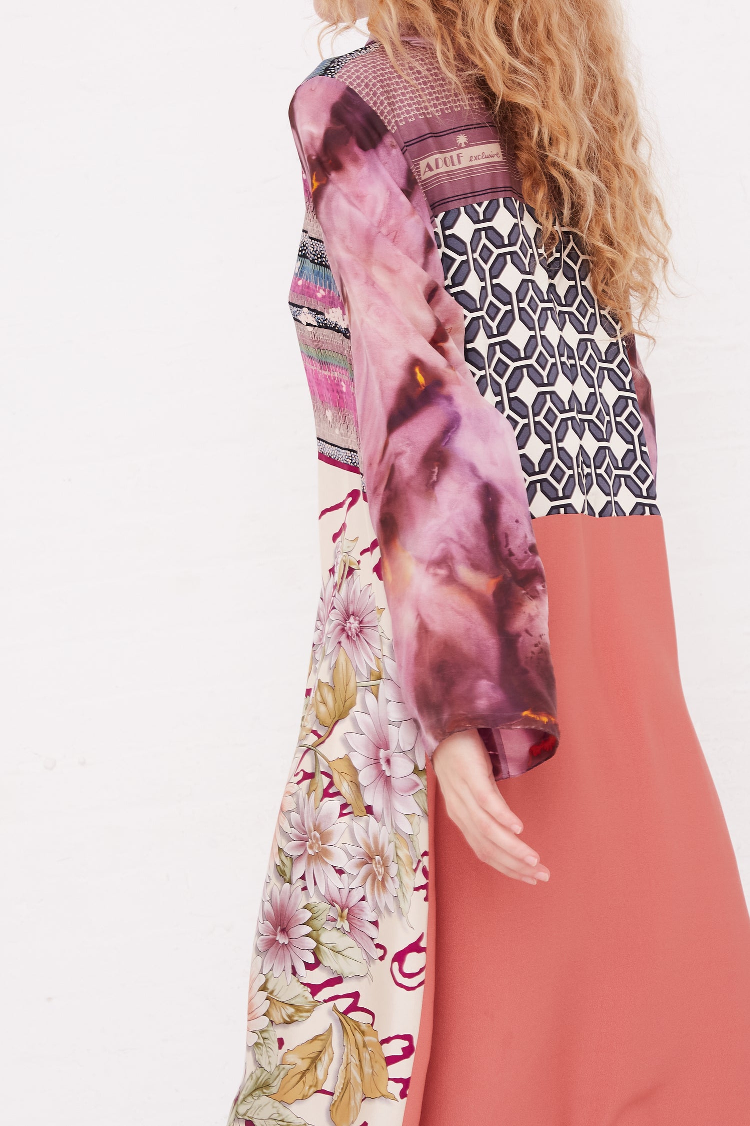 BETTINA BAKDAL Silk Hedwig Dress with Classic Mandarin Collar