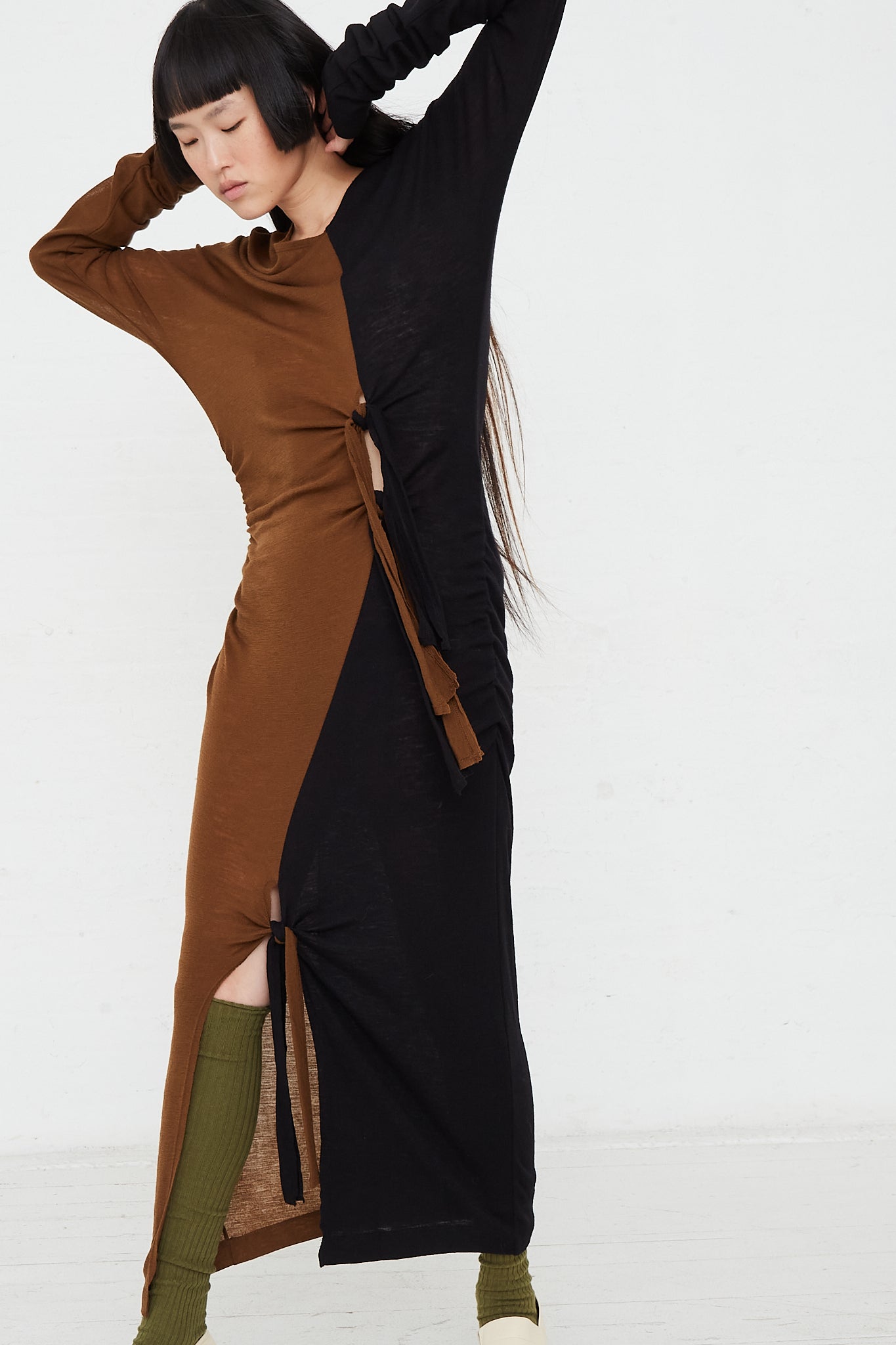 REJINA PYO - Dari Long Sleeve Dress in Black | Oroboro Store