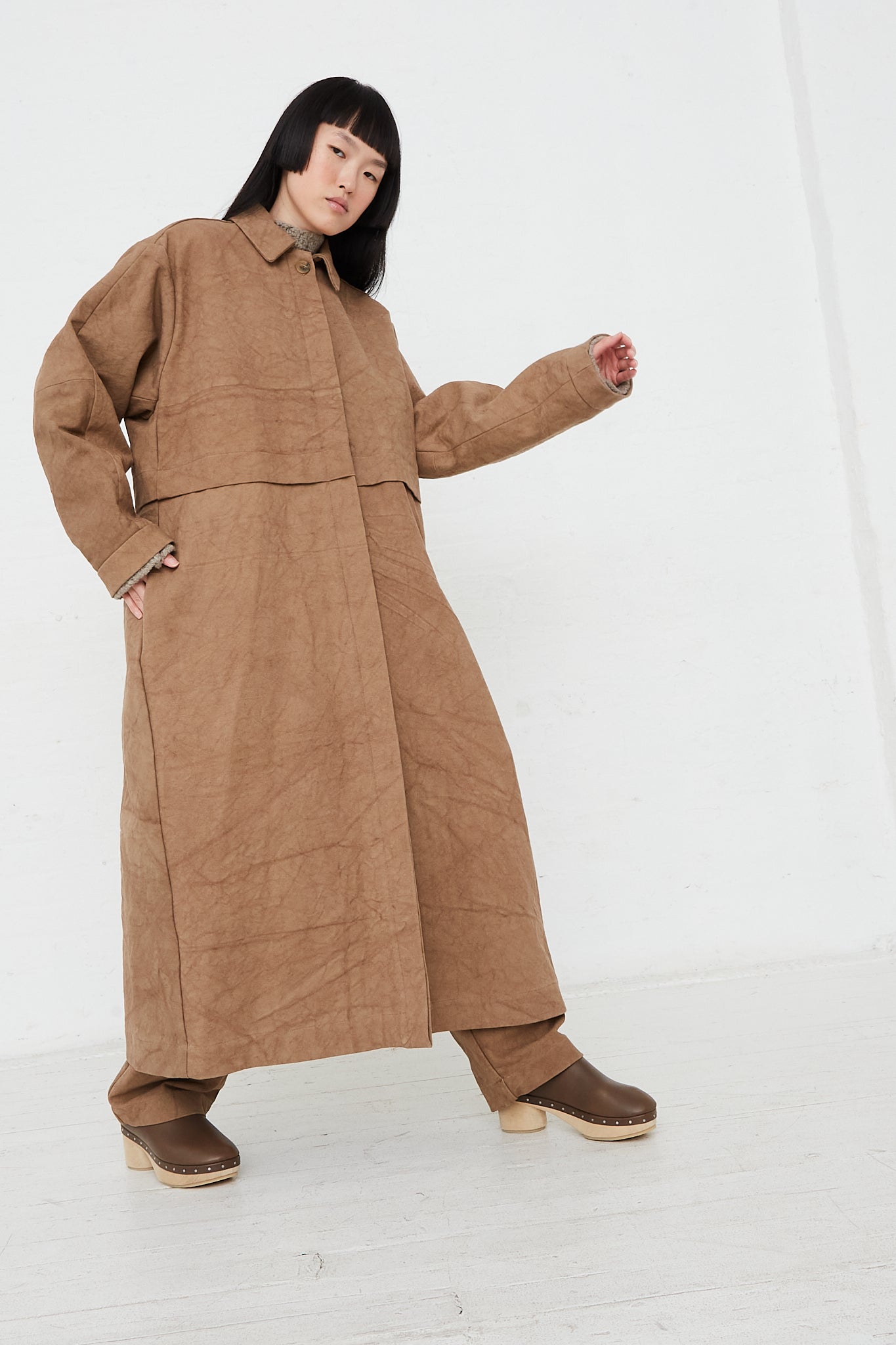 Oversized Canvas Trench by Lauren Manoogian for Oroboro Front