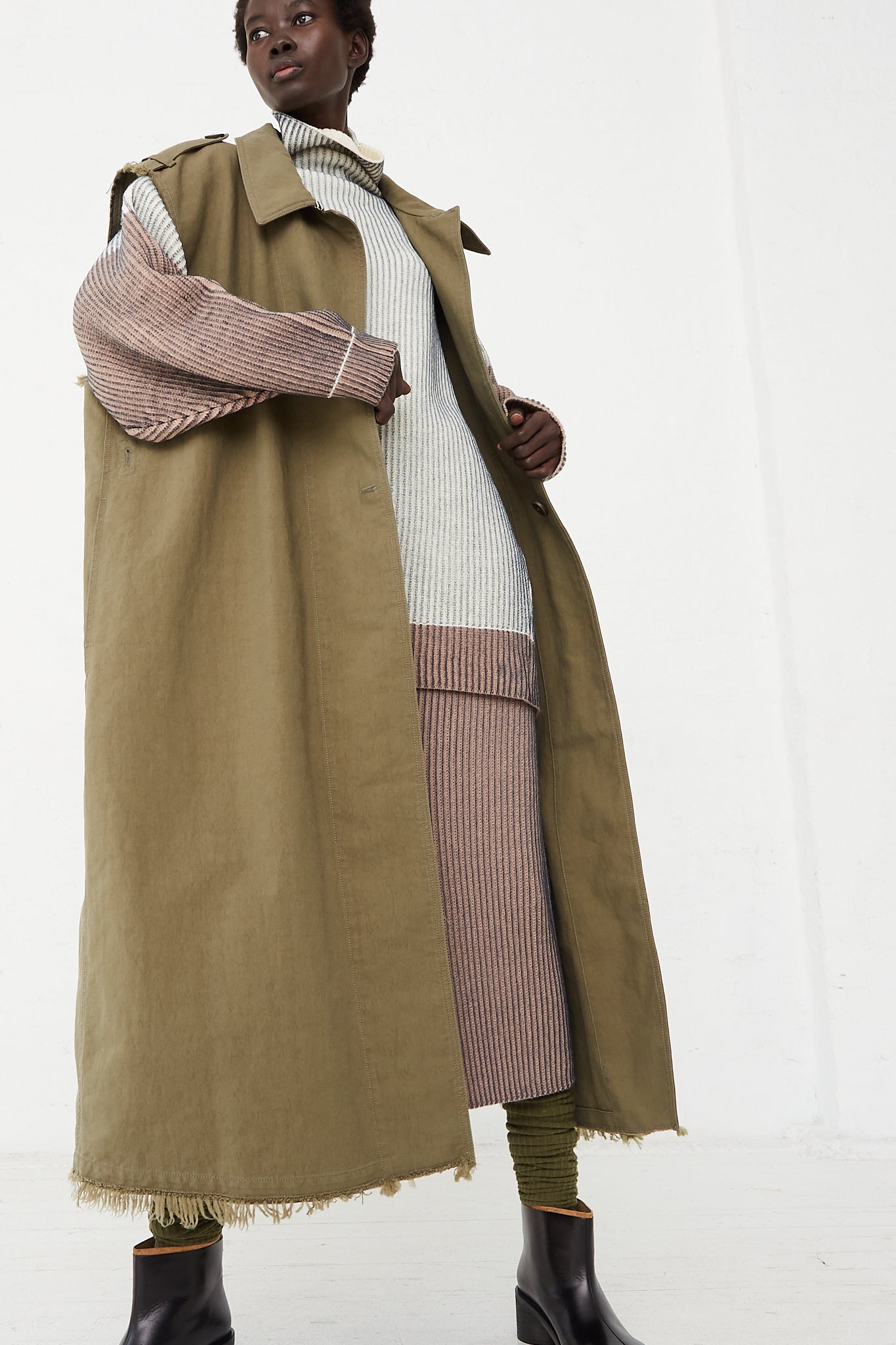 Oversized Gilet Faded Canvas
