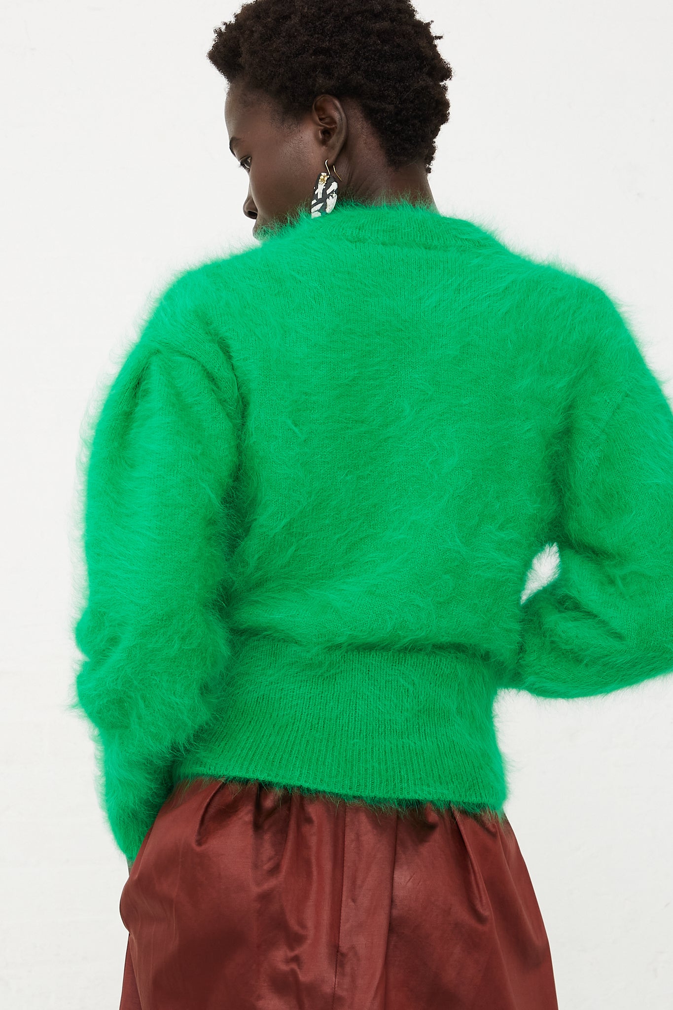Emira Crew Neck Sweater in Emerald