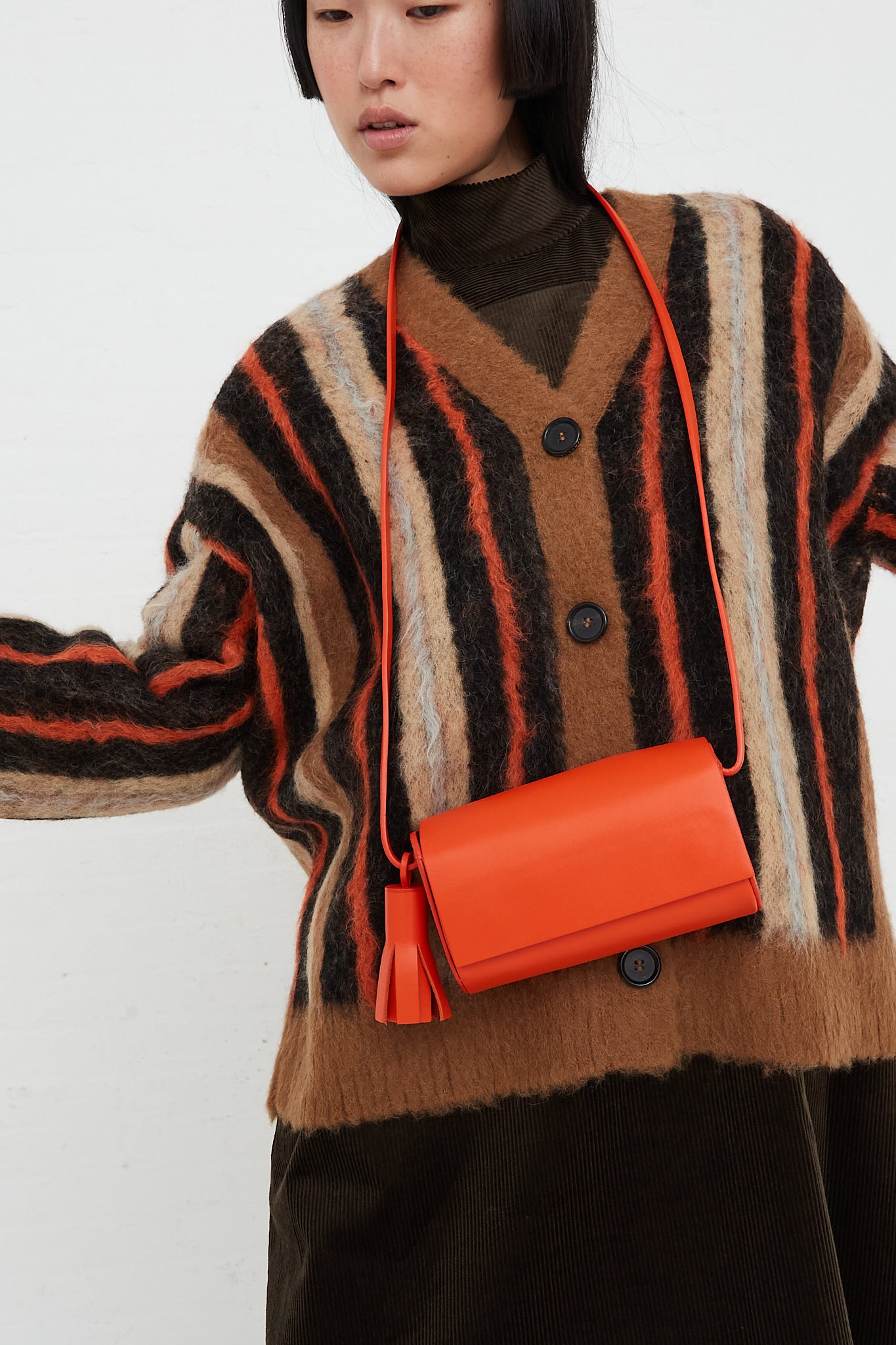 BUILDING BLOCKS - Petite Crossbody Bag in Vermillion | Oroboro Store