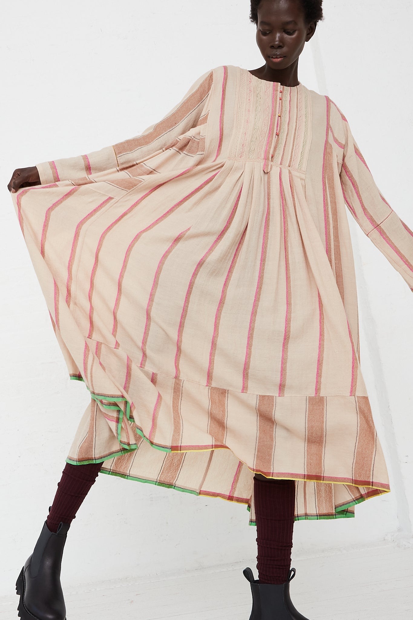 Long Sleeve Wool Dress by Injiri for Oroboro Front